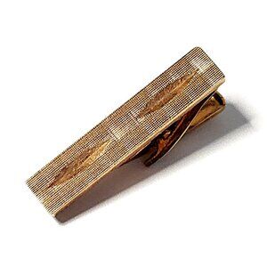 Gold-tone diamond cut tie bar